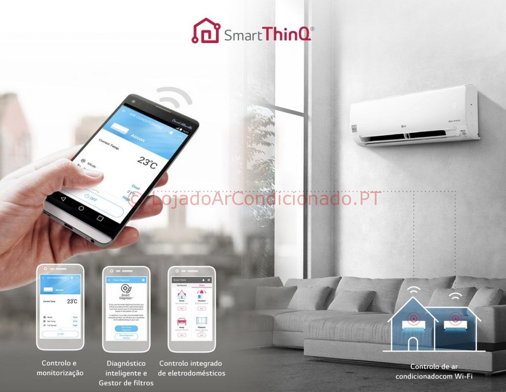 Ar Condicionado LG Deluxe DCure - SmartThinQ